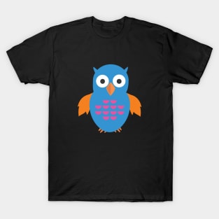 Blue & Orange Owl T-Shirt